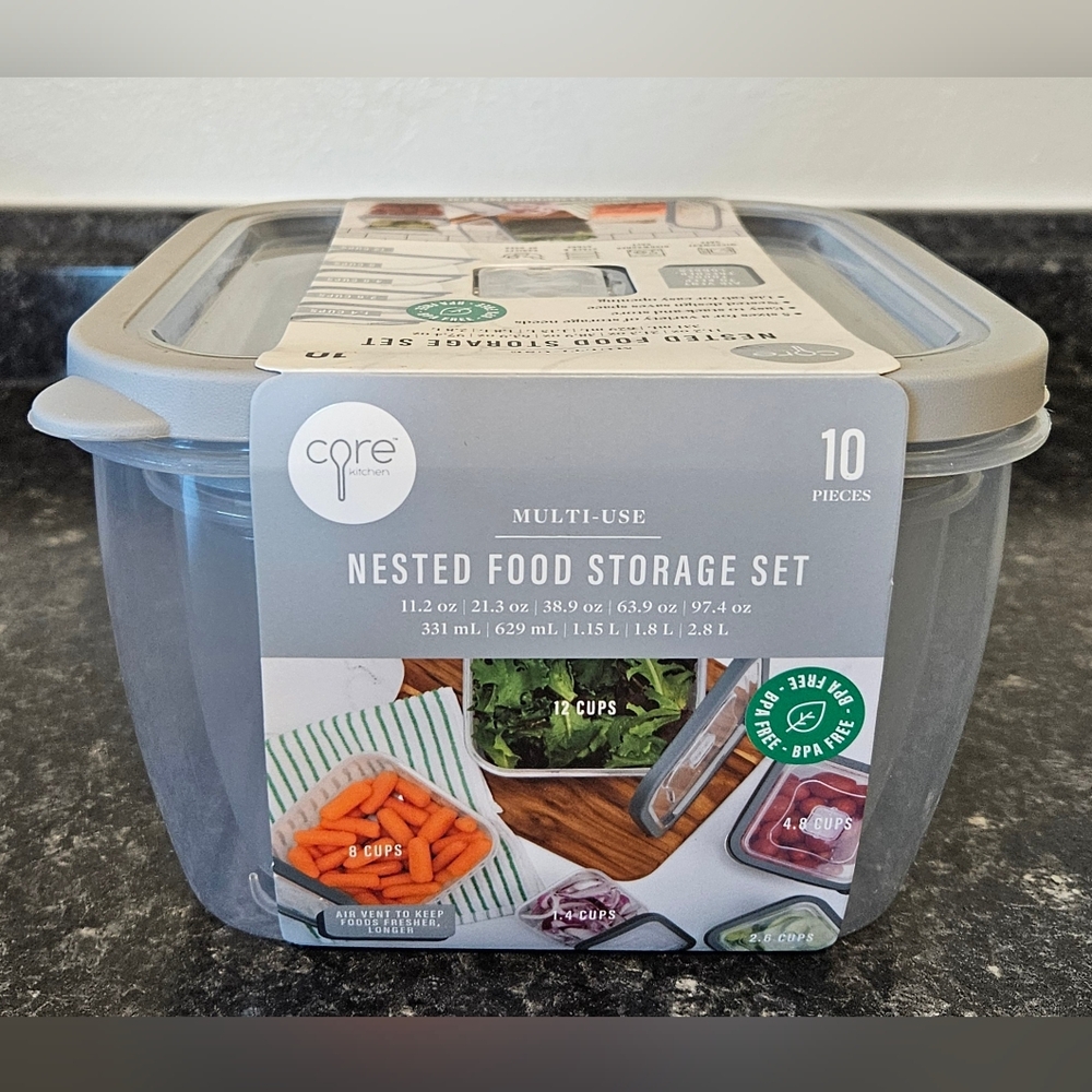Nested food storage set